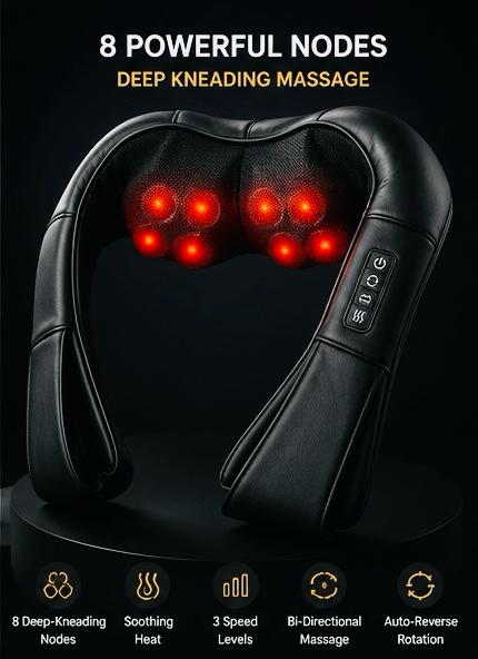 Relax Station™ 4D Shiatsu Neck & Shoulder Massager
