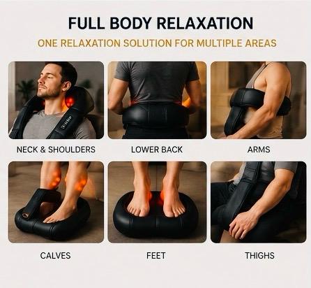 Relax Station™ 4D Shiatsu Neck & Shoulder Massager
