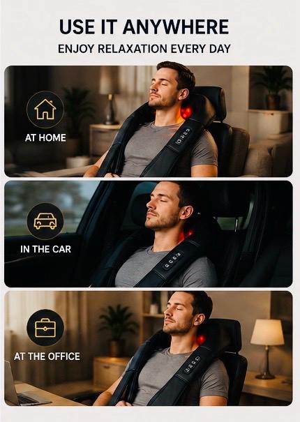 Relax Station™ 4D Shiatsu Neck & Shoulder Massager