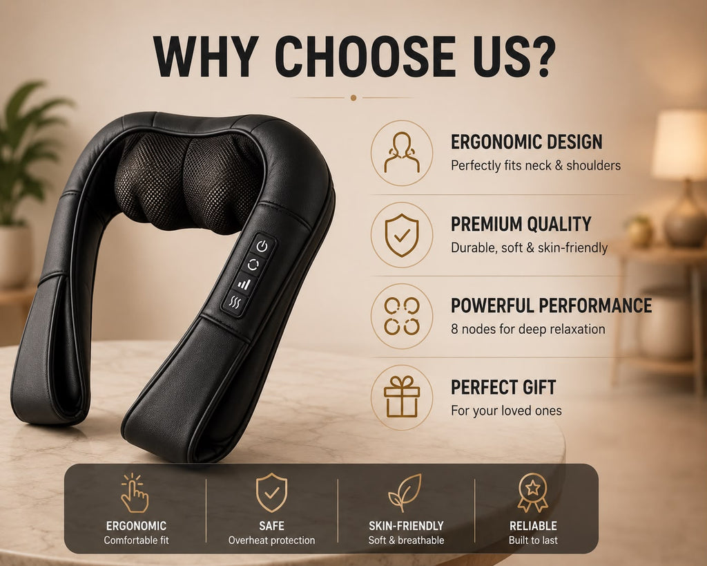 Relax Station™ 4D Shiatsu Neck & Shoulder Massager